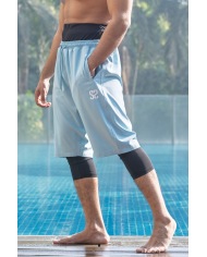 Maillot Akwatik bleu pastel – Léger & cycliste intégré | Sanastyle