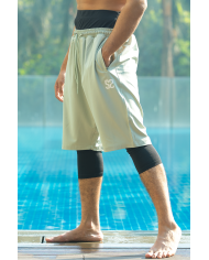 Maillot Akwatik vert pastel – Léger & cycliste intégré | Sanastyle