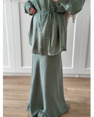 Je nsemble lin kaki en bas