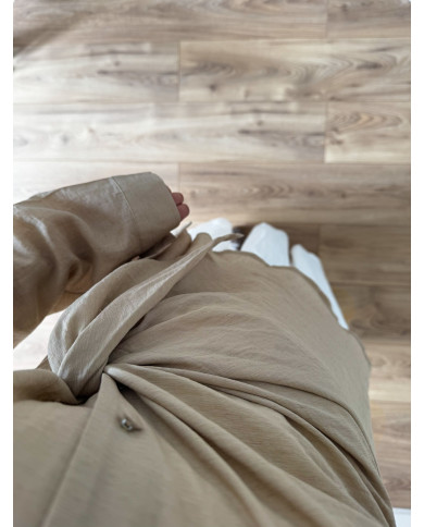 Chemise z nouer femme musulmane beige lin