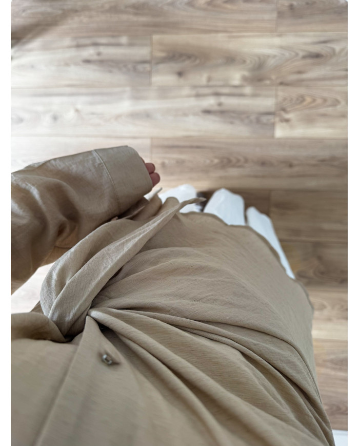 Chemise z nouer femme musulmane beige lin