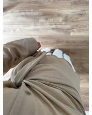 Chemise z nouer femme musulmane beige lin