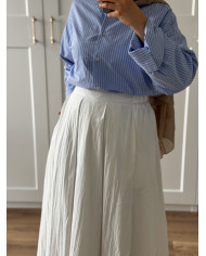 Jupe longue trapèze blanche 3