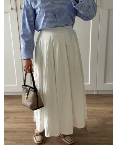 Jupe trapèze blanche 1