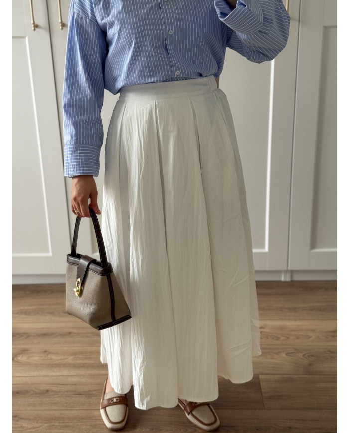 Jupe trapèze blanche 1