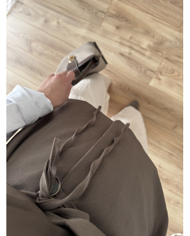 BLAZER SANS MANCHES MARRON CINTRÉ