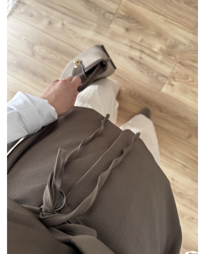 BLAZER SANS MANCHES MARRON CINTRÉ