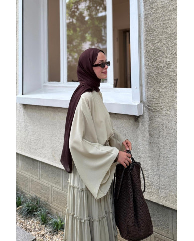 Ensemble fluide jupe cascade - Beige/Vert