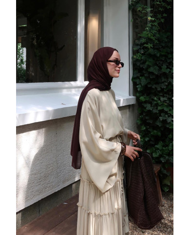 Ensemble fluide jupe cascade - Beige/Vert