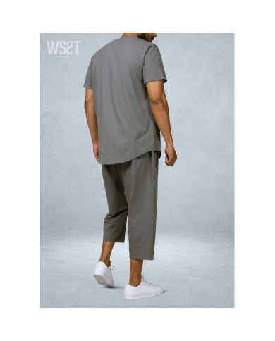 Ensemble Sarouel & tee-shirt - Gris Anthracite