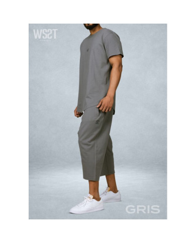 Ensemble Sarouel & tee-shirt - Gris Anthracite