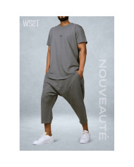 Ensemble Sarouel & tee-shirt - Gris Anthracite