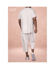 Ensemble Sarouel & tee-shirt - Blanc Crème