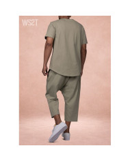 Ensemble Sarouel & tee-shirt - Vert Kaki