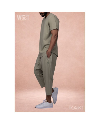 Ensemble Sarouel & tee-shirt - Vert Kaki