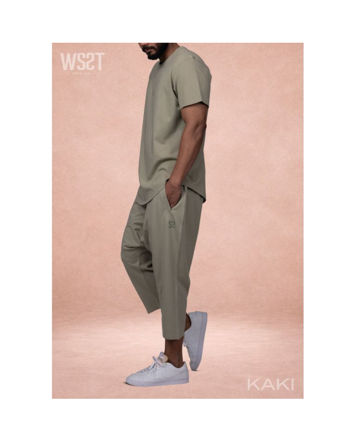 Ensemble Sarouel & tee-shirt - Vert Kaki