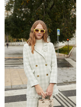 Costume Tweed à Carreaux Mint