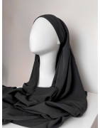 Hijab Croisé Noir