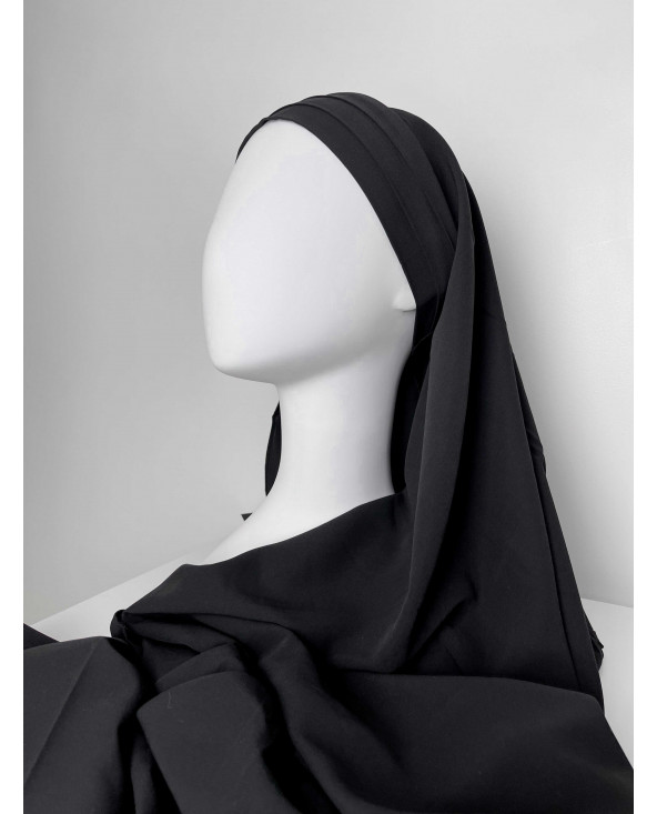 Hijab Croisé Noir