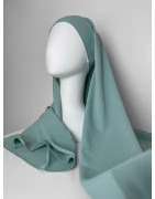 Hijab Croisé Vert D'eau