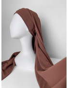 Hijab Croisé Brun