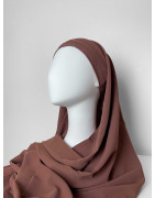 Hijab Croisé Brun