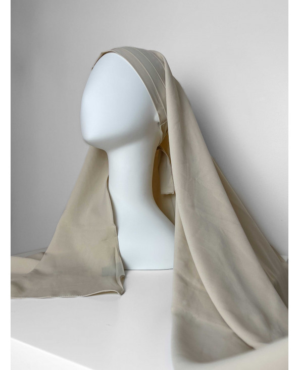 Hijab Croisé Beige