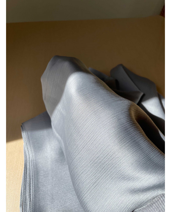 Hijab Plissé Satiné Silver