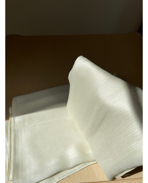 Hijab Plissé Satiné Perle