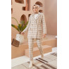 Costume Tweed a Carreau Beige - Sanastyle