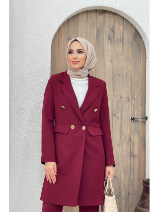 Ensemble Blazer Bordeaux