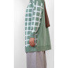 CARDIGAN VERT À CARREAUX
