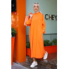 ROBE PULL OVERSIZE ORANGE - Sanastyle
