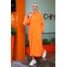 ROBE PULL OVERSIZE ORANGE - Sanastyle