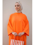 ROBE PULL OVERSIZE - ORANGE