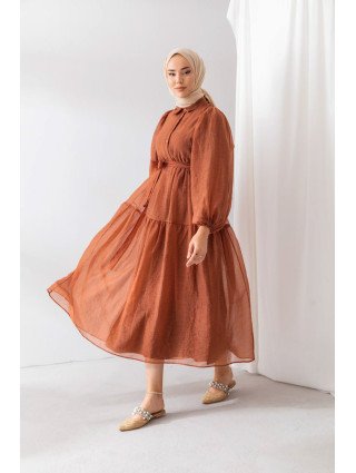 Terracotta - ROBE EN MOUSSELINE