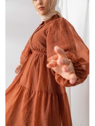 Terracotta - ROBE EN MOUSSELINE