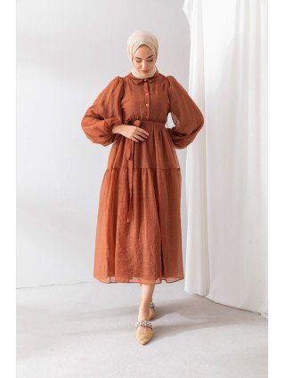 Terracotta - ROBE EN MOUSSELINE