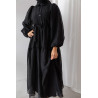 Noir - ROBE EN TULLE MANCHE BOUFFANTE