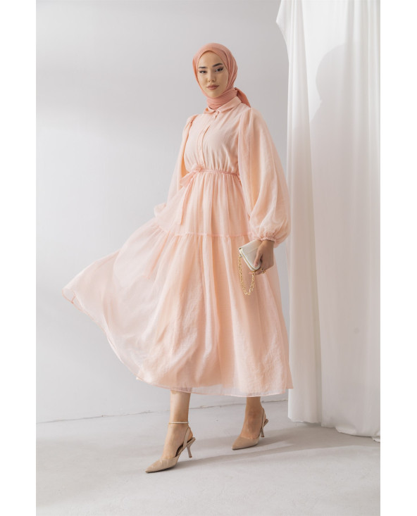 Rose - ROBE EN MOUSSELINE